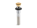 KOHLER K-7124-A-2MB Clicker Drain With Overflow In Vibrant Brushed Moderne Brass