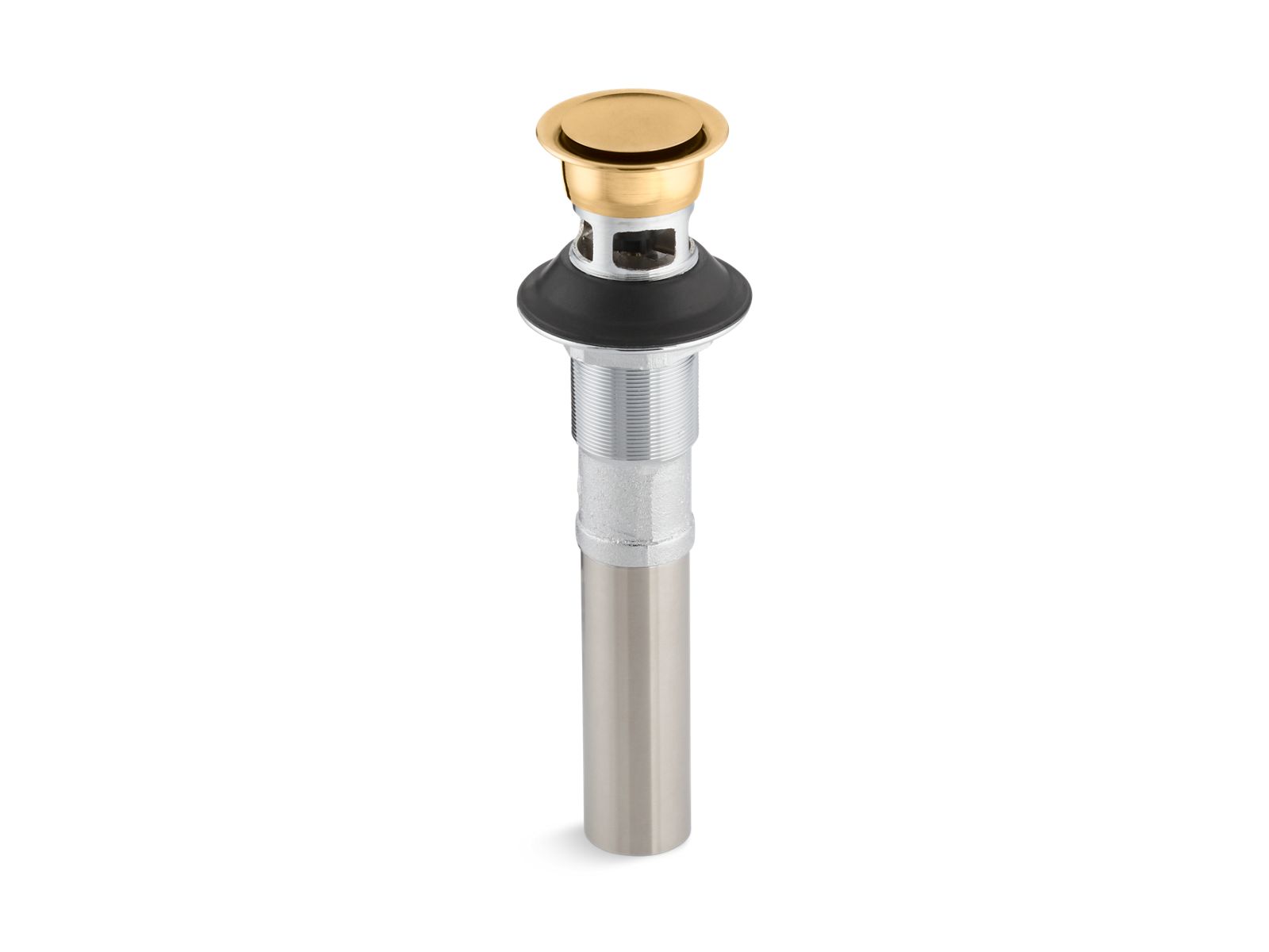 KOHLER K-7124-A-2MB Clicker Drain With Overflow In Vibrant Brushed Moderne Brass