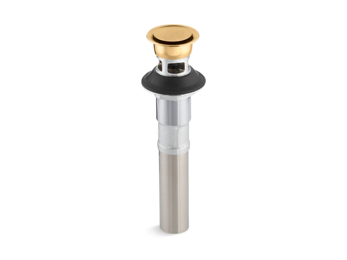 KOHLER K-7124-A-2MB Clicker Drain With Overflow In Vibrant Brushed Moderne Brass