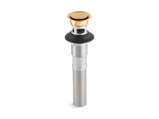KOHLER K-7124-A-2MB Clicker Drain With Overflow In Vibrant Brushed Moderne Brass