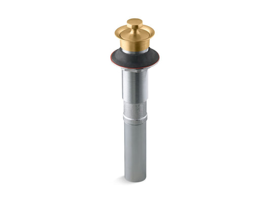 KOHLER K-7127-2MB Bathroom Sink Drain With Non-Removable Metal Stopper And Without Overflow In Vibrant Brushed Moderne Brass