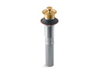 KOHLER K-7127-2MB Bathroom Sink Drain With Non-Removable Metal Stopper And Without Overflow - Vibrant Brushed Moderne Brass