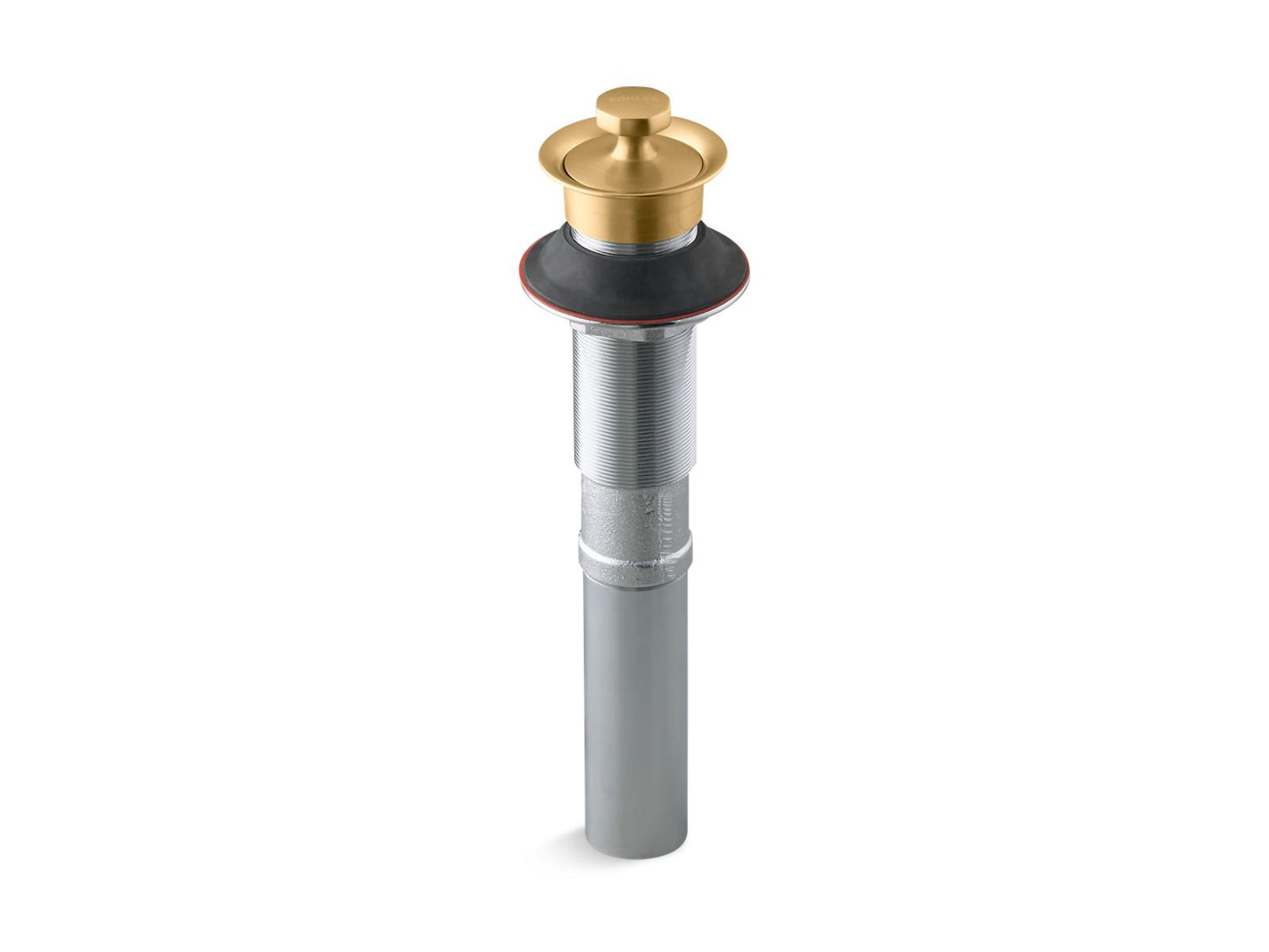 KOHLER K-7127-2MB Bathroom sink drain with non-removable metal stopper and without overflow - Vibrant Brushed Moderne Brass