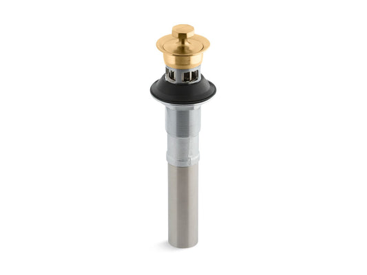 KOHLER K-7127-A-2MB Bathroom sink drain with overflow and non-removable metal stopper - Vibrant Brushed Moderne Brass
