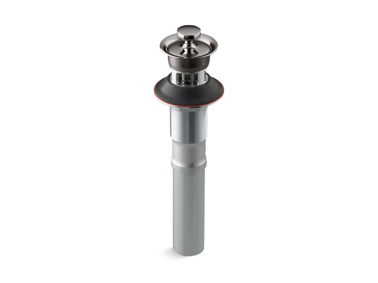 KOHLER K-7127-A-TT Bathroom sink drain with overflow and non-removable metal stopper - Vibrant Titanium