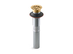 KOHLER K-7129-2MB Bathroom Sink Grid Drain Without Overflow - Vibrant Brushed Moderne Brass