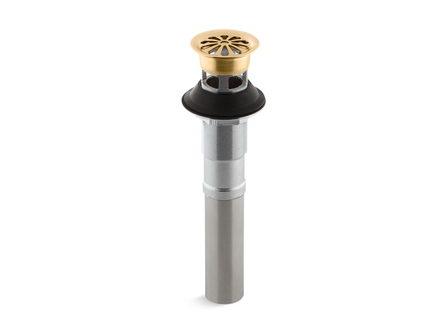 KOHLER K-7129-A-2MB Bathroom Sink Grid Drain With Overflow In Vibrant Brushed Moderne Brass