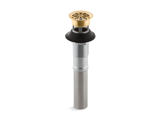 KOHLER K-7129-A-2MB Bathroom sink grid drain with overflow - Vibrant Brushed Moderne Brass