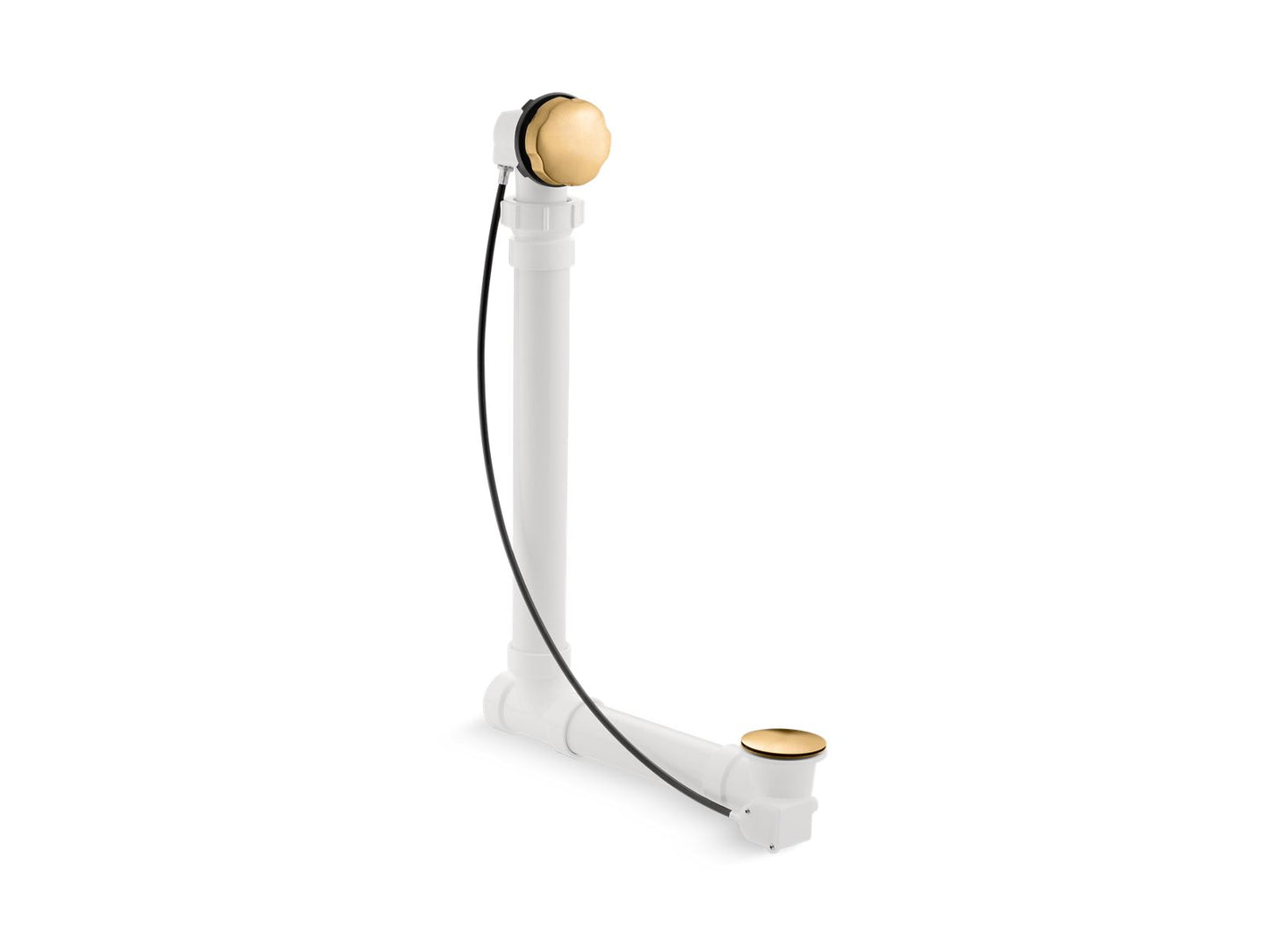 KOHLER K-7213-2MB Clearflo Cable Bath Drain With Pvc Tubing In Vibrant Brushed Moderne Brass