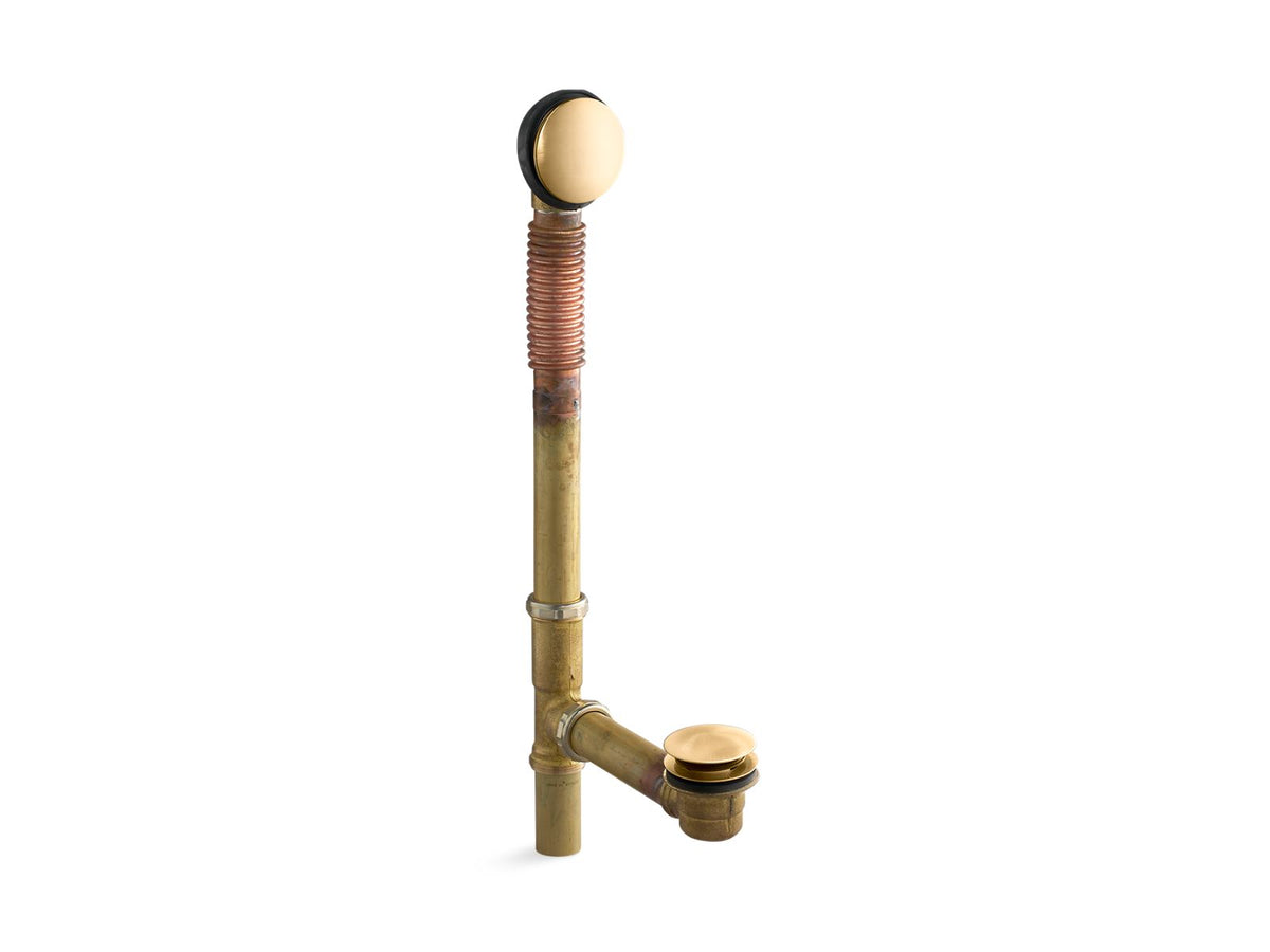 KOHLER K-7259-2MB Clearflo Brass Toe Tap Bath Drain - Vibrant Brushed Moderne Brass