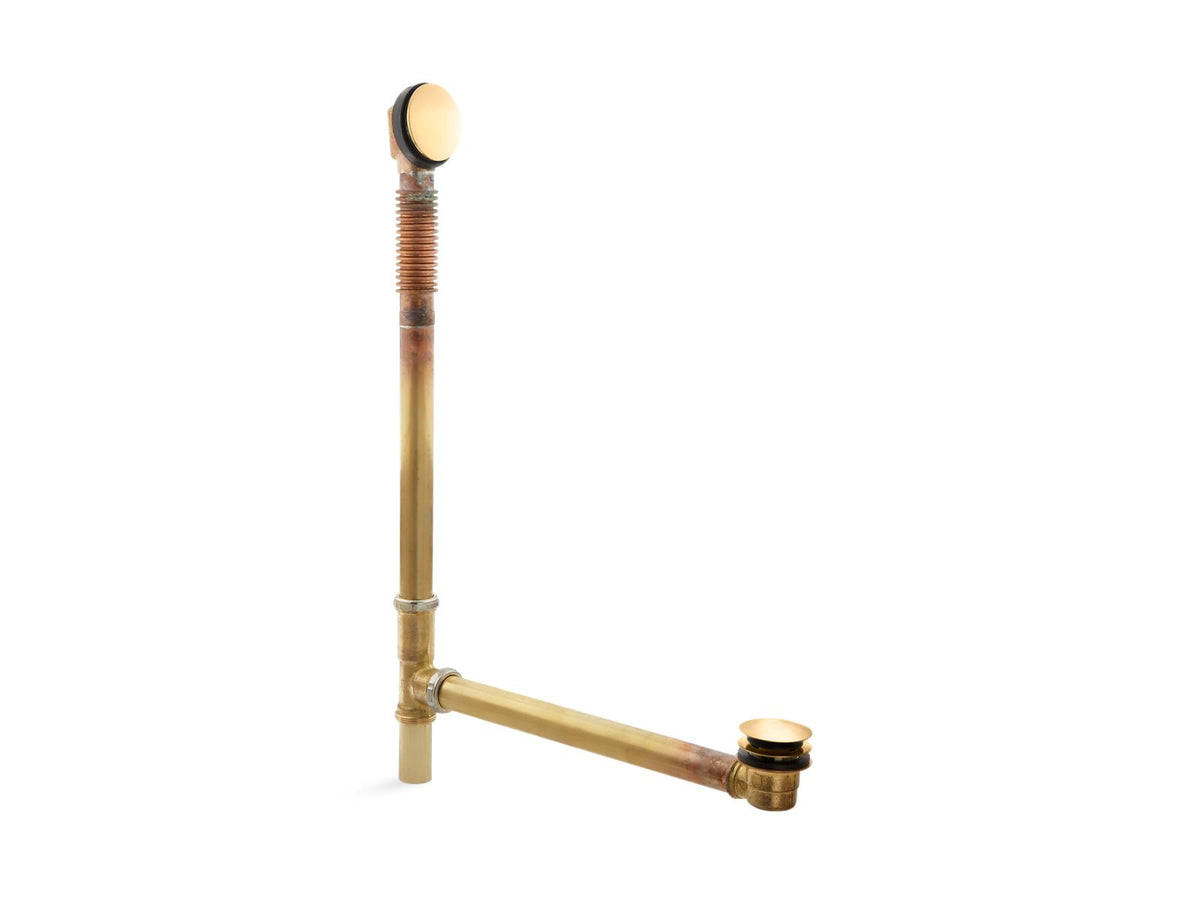 KOHLER K-7265-2MB Clearflo Brass Toe Tap Bath Drain - Vibrant Brushed Moderne Brass