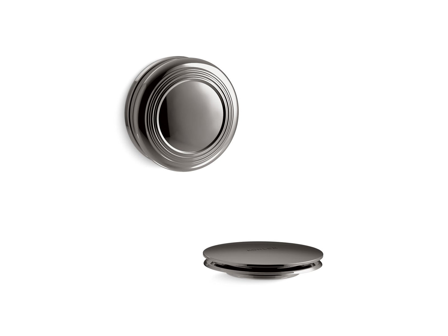 KOHLER K-T37396-TT Pureflo Traditional Push-Button Bath Drain Trim In Vibrant Titanium