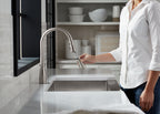 KOHLER K-596-VS Simplice Pull-Down Kitchen Sink Faucet With Three-Function Sprayhead - Vibrant Stainless