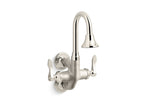KOHLER K-730T70-4AR-SR Triton Bowe Cannock Wall-Mount Service Sink Faucet, 12 Gpm - Vibrant Bright Nickel