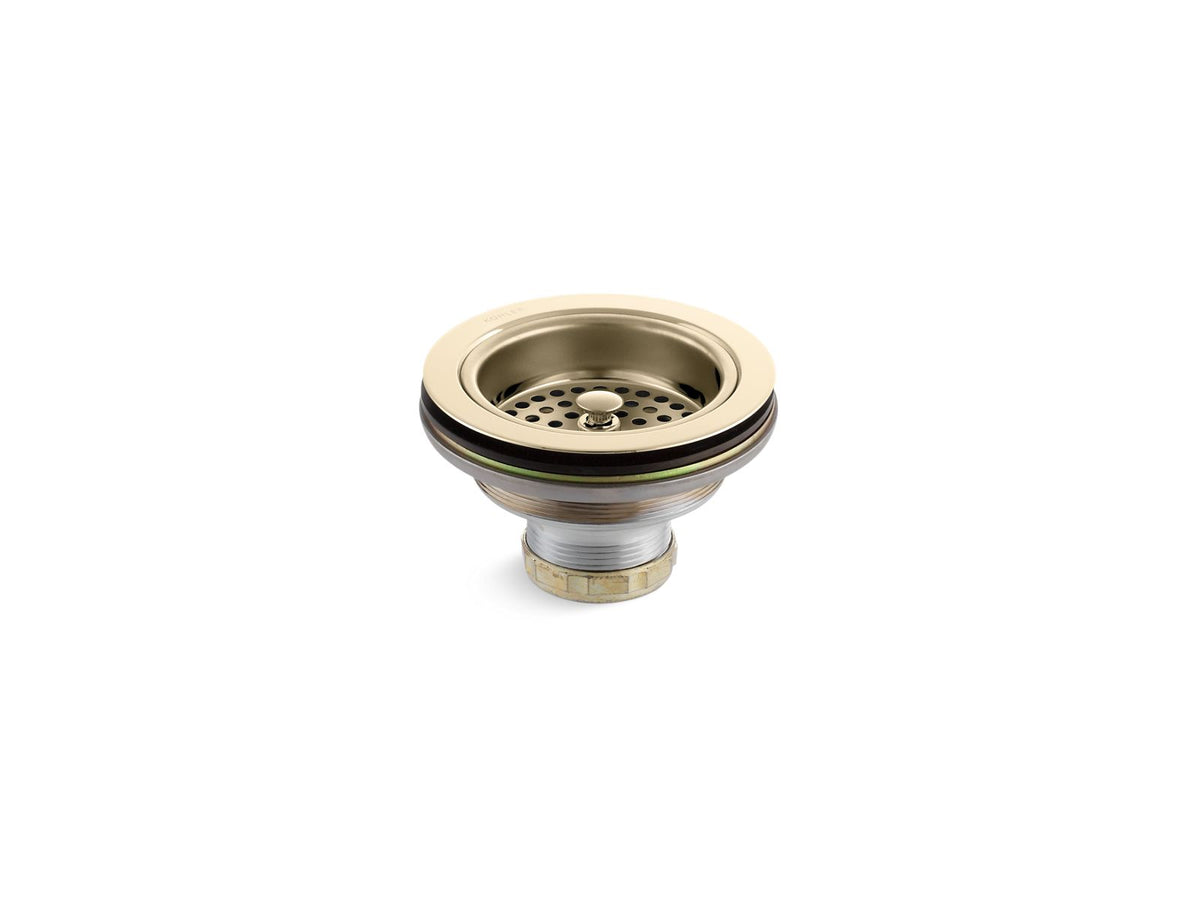 KOHLER K-8799-AF Duostrainer Sink Drain And Strainer Basket, Less Tailpiece - Vibrant French Gold