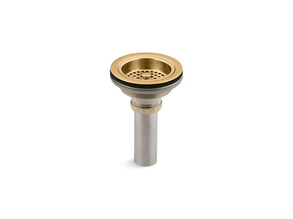 KOHLER K-8801-2MB Duostrainer Sink drain and strainer with tailpiece - Vibrant Brushed Moderne Brass