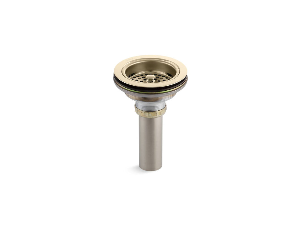 KOHLER K-8801-AF Duostrainer Sink Drain And Strainer With Tailpiece - Vibrant French Gold