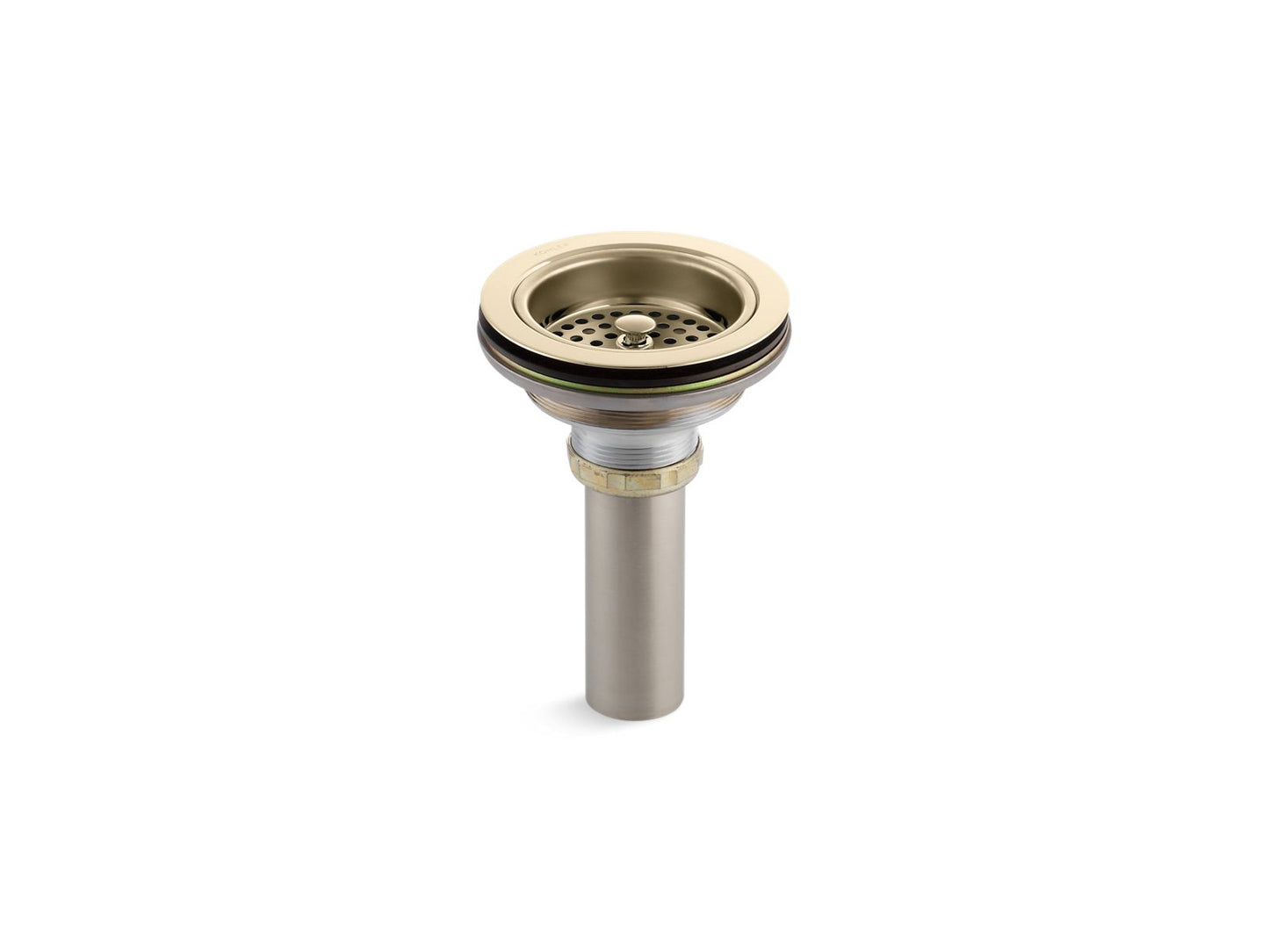 KOHLER K-8801-AF Duostrainer Sink drain and strainer with tailpiece - Vibrant French Gold