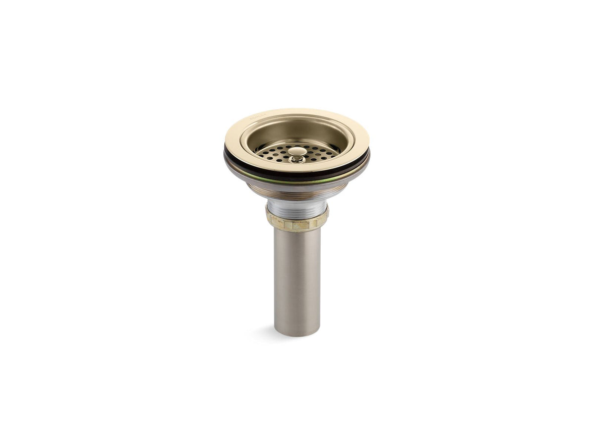 KOHLER K-8801-AF Duostrainer Sink Drain And Strainer With Tailpiece - Vibrant French Gold