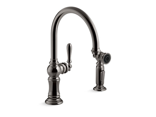 KOHLER K-99262-TT Artifacts Single-Handle Kitchen Sink Faucet With Two-Function Sprayhead In Vibrant Titanium