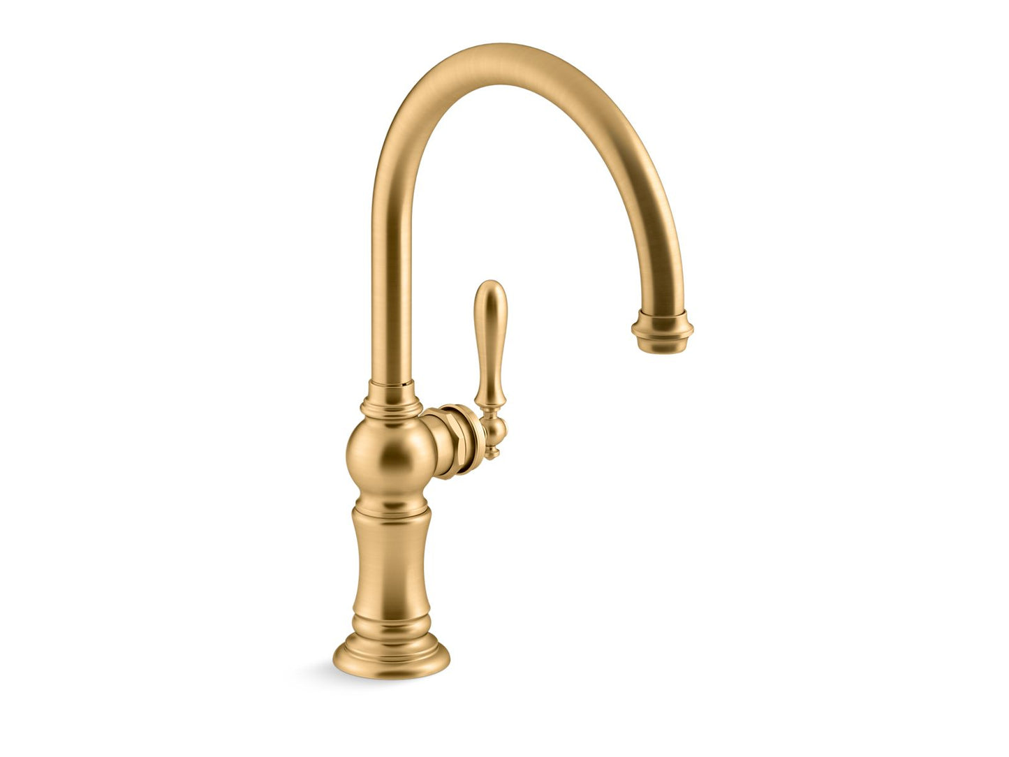 KOHLER K-99263-2MB Artifacts Single-Handle Kitchen Sink Faucet In Vibrant Brushed Moderne Brass