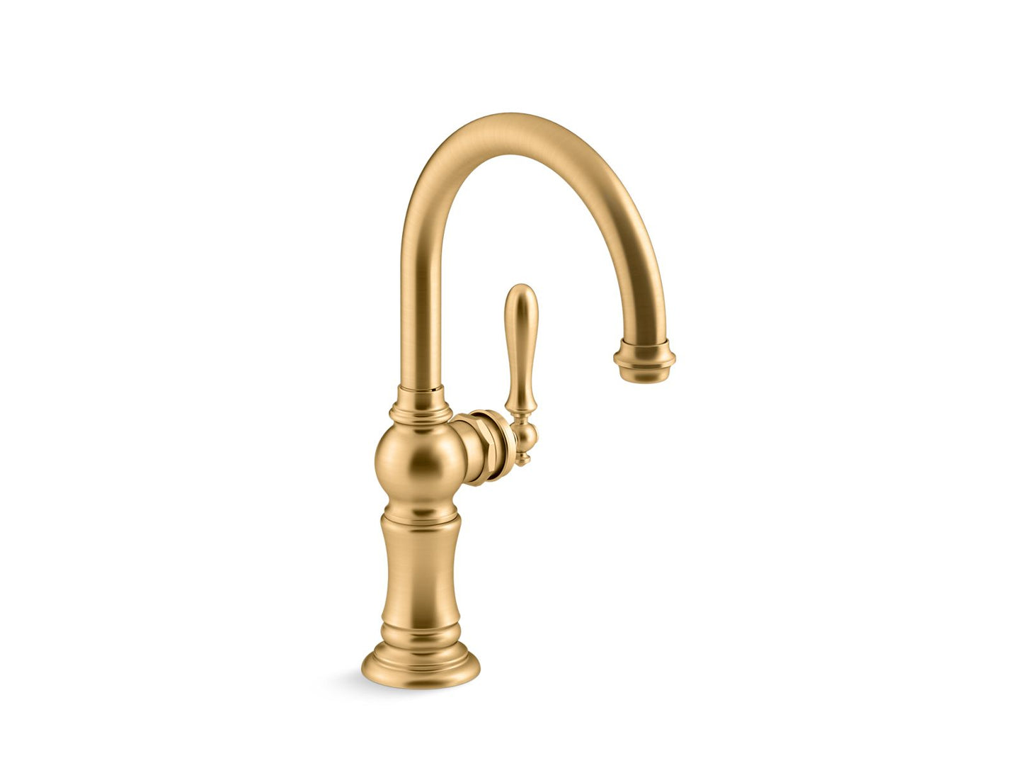 KOHLER K-99264-2MB Artifacts Single-Handle Kitchen Sink Faucet In Vibrant Brushed Moderne Brass