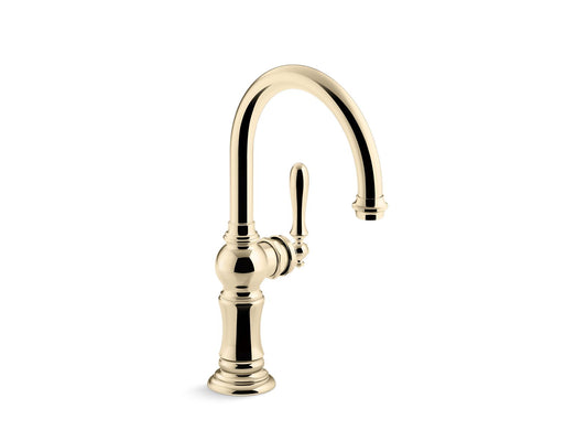 KOHLER K-99264-AF Artifacts Single-Handle Kitchen Sink Faucet In Vibrant French Gold