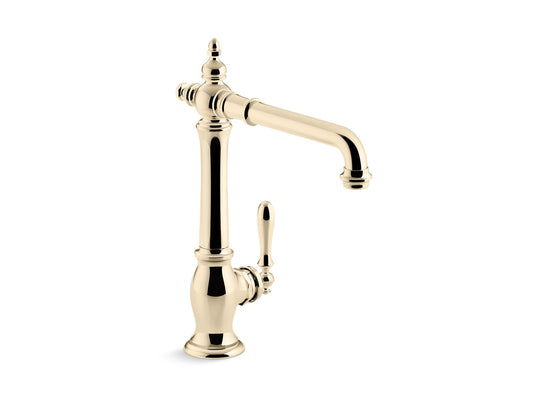 KOHLER K-99266-AF Artifacts Single-Handle Kitchen Sink Faucet In Vibrant French Gold