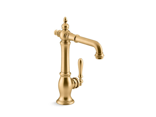 KOHLER K-99267-2MB Artifacts Single-Handle Bar Sink Faucet In Vibrant Brushed Moderne Brass