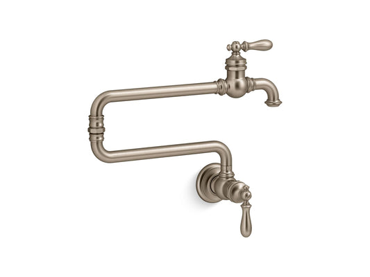 KOHLER K-99270-BV Artifacts Wall-Mount Pot Filler In Vibrant Brushed Bronze