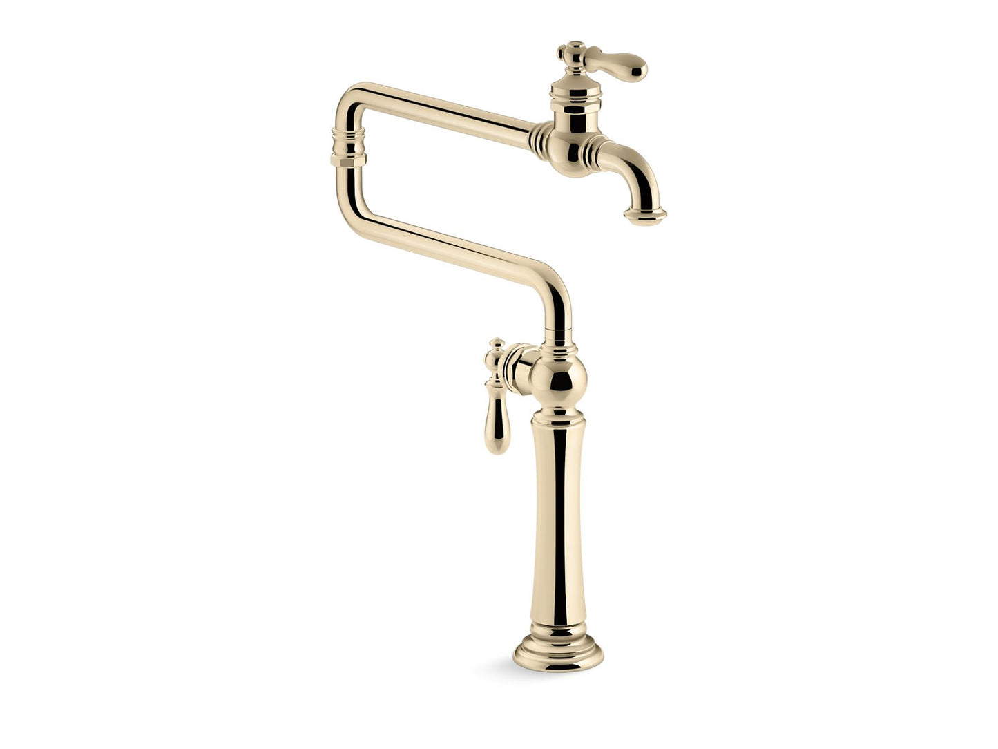 KOHLER K-99271-AF Artifacts Deck-Mount Pot Filler In Vibrant French Gold