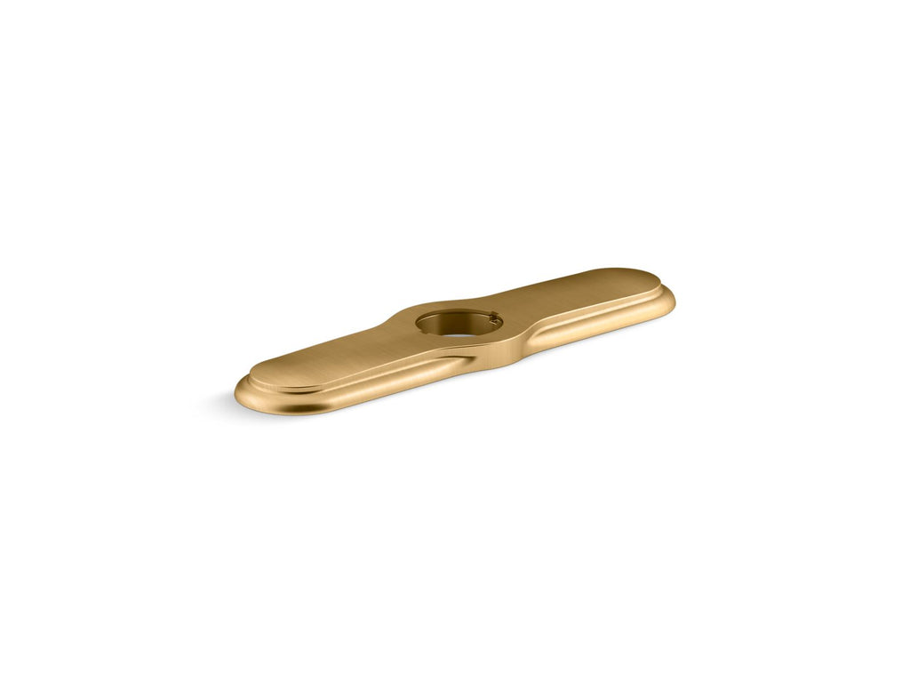 KOHLER K-99272-2MB 3-Hole Kitchen Faucet Escutcheon - Vibrant Brushed Moderne Brass
