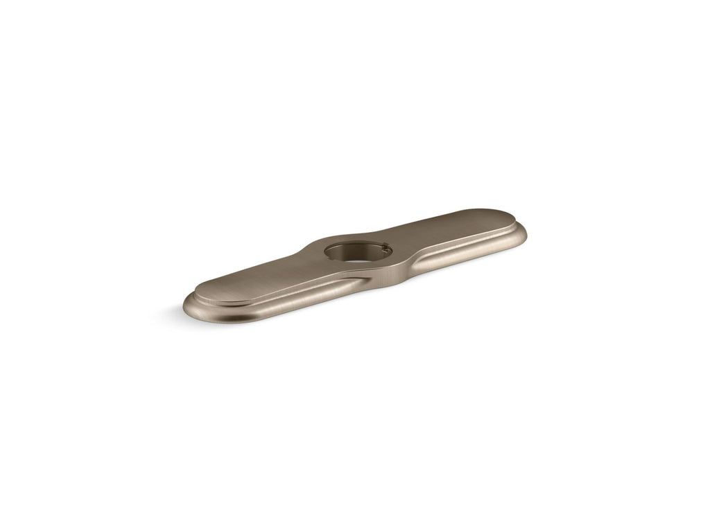 KOHLER K-99272-BV 3-Hole Kitchen Faucet Escutcheon - Vibrant Brushed Bronze