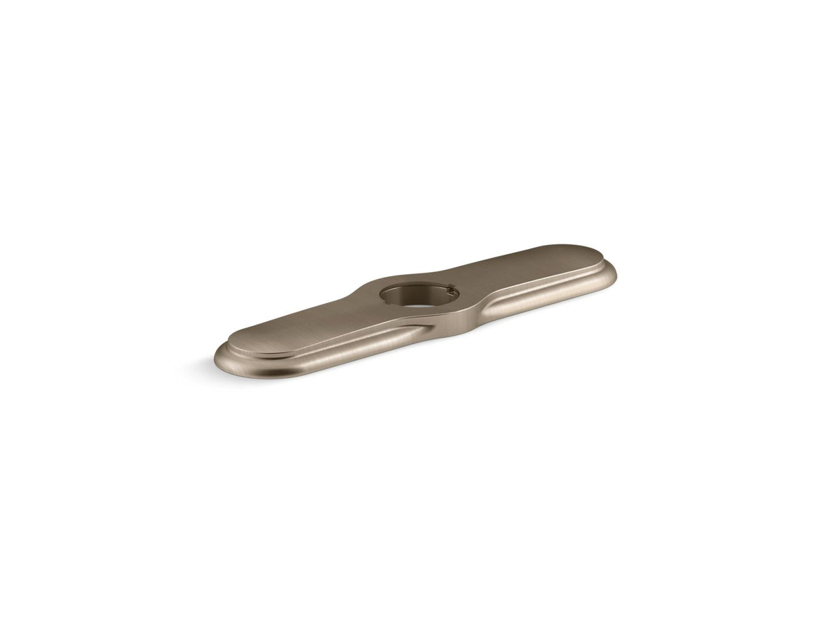 KOHLER K-99272-BV 3-Hole Kitchen Faucet Escutcheon - Vibrant Brushed Bronze