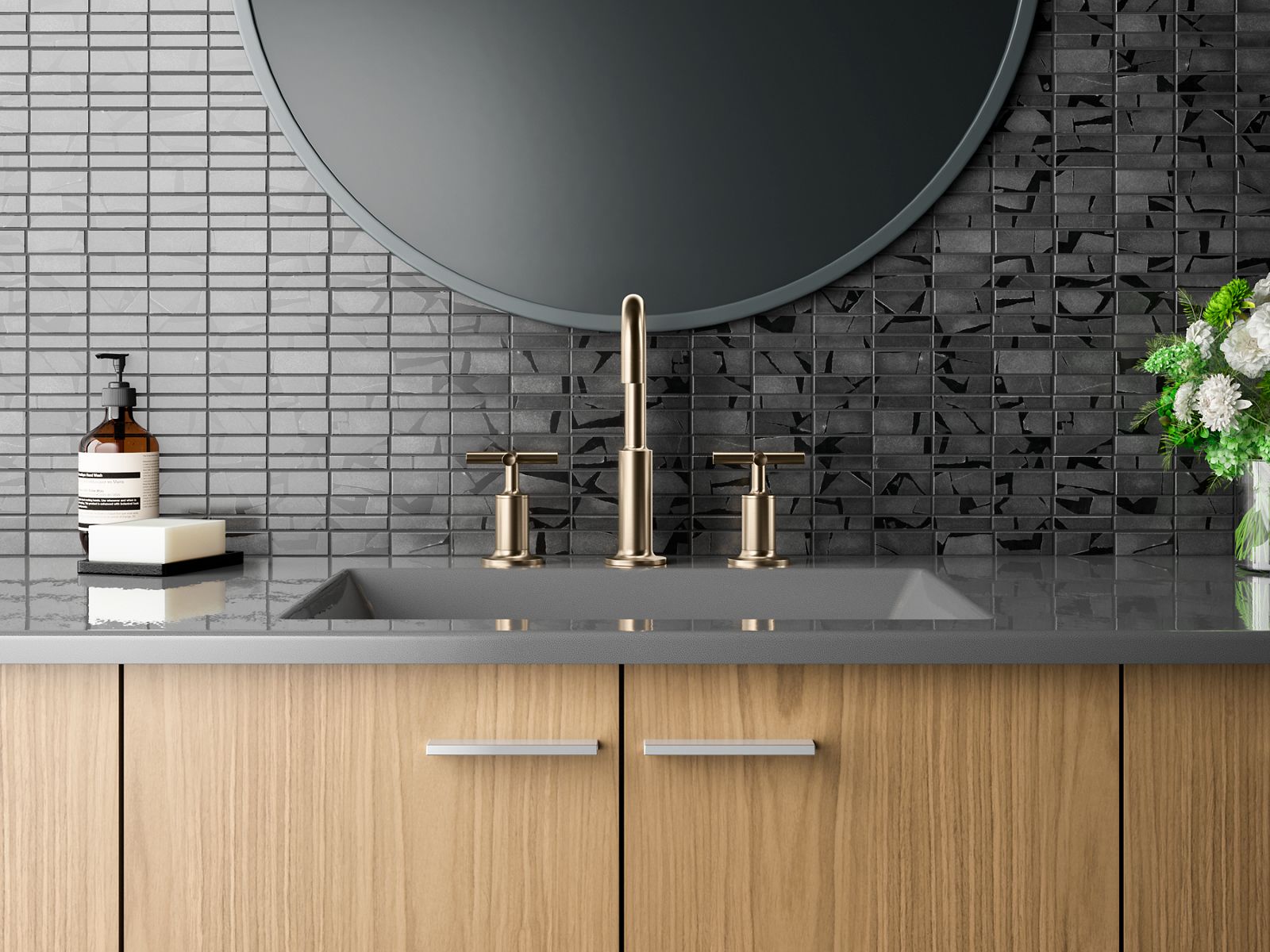 KOHLER K-14406-3-CP Purist Widespread Bathroom Sink Faucet With Cross Handles, 1.2 Gpm - Polished Chrome