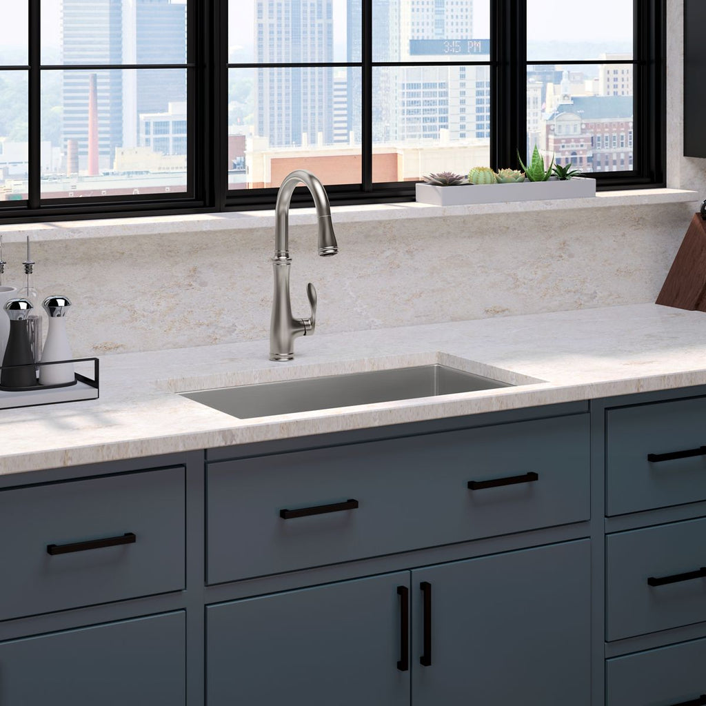 KOHLER K-560-VS Bellera Pull-Down Kitchen Sink Faucet With Three-Function Sprayhead - Vibrant Stainless