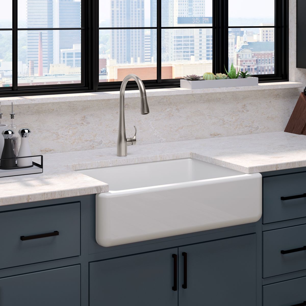 KOHLER K-5827-TRF Whitehaven 32-3/4" Undermount Single-Bowl Farmhouse Kitchen Sink - Truffle