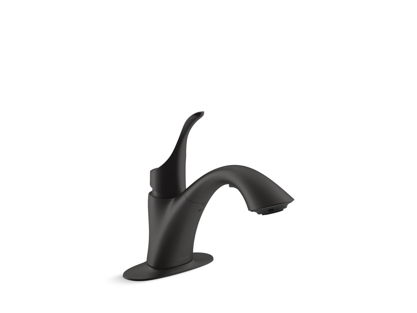 KOHLER K-22035-BL Simplice Pull-Out Laundry Sink Faucet With Two-Function Sprayhead In Matte Black