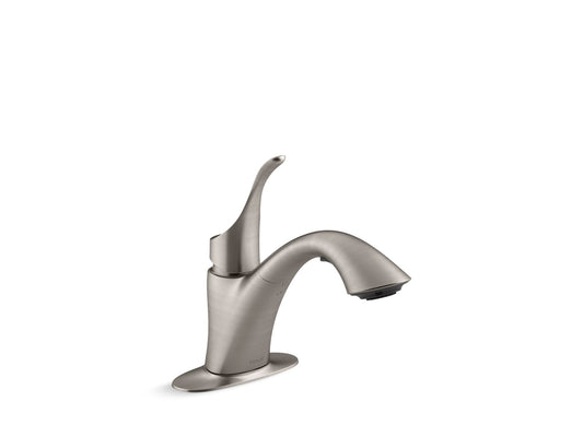 KOHLER K-22035-VS Simplice Pull-Out Laundry Sink Faucet With Two-Function Sprayhead In Vibrant Stainless