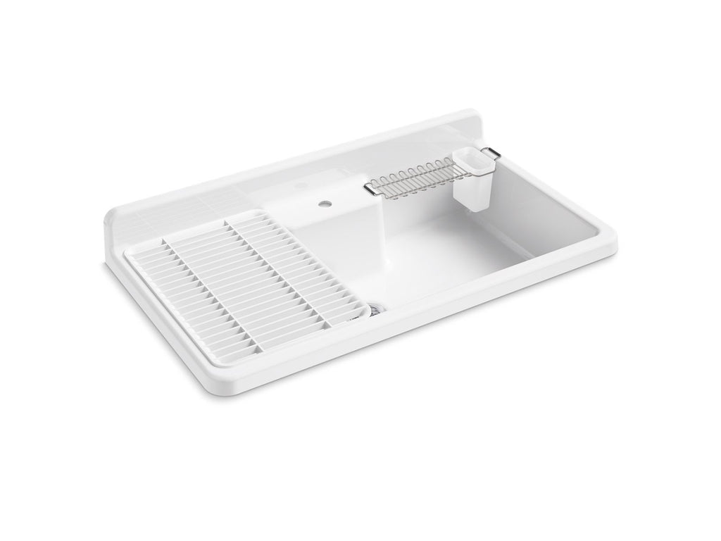 KOHLER K-21109-ST Farmstead Utility Rack With Cup - Stainless Steel
