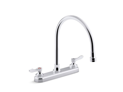 KOHLER K-810T70-4AFA-CP Triton Bowe 1.8 gpm kitchen sink faucet with 9-5/16" gooseneck spout, aerated flow and lever handles - Polished Chrome