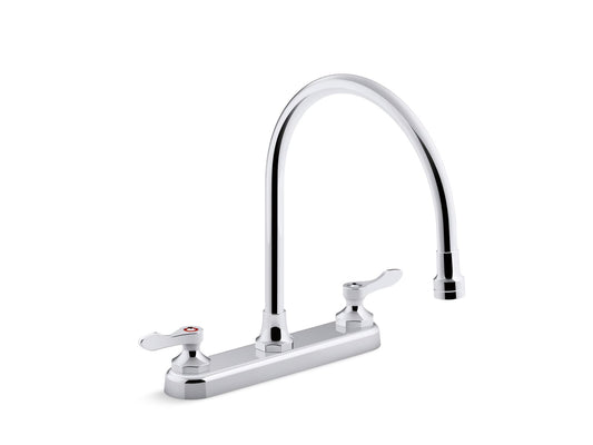 KOHLER K-810T70-4AFA-CP Triton Bowe 1.8 gpm kitchen sink faucet with 9-5/16" gooseneck spout, aerated flow and lever handles - Polished Chrome