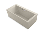 KOHLER K-24010-0 Stargaze 60" X 34" Freestanding Bath With Straight Shroud - White