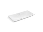 KOHLER K-20212-W-0 Iron Plains 30" Rectangular Drop-In/Undermount/Vessel Bathroom Sink With White Painted Underside - White