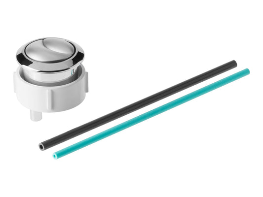 KOHLER Button & Rod Assembly Kit - Satin Chrome with Polished Chrome Accents, K-1036156-SC