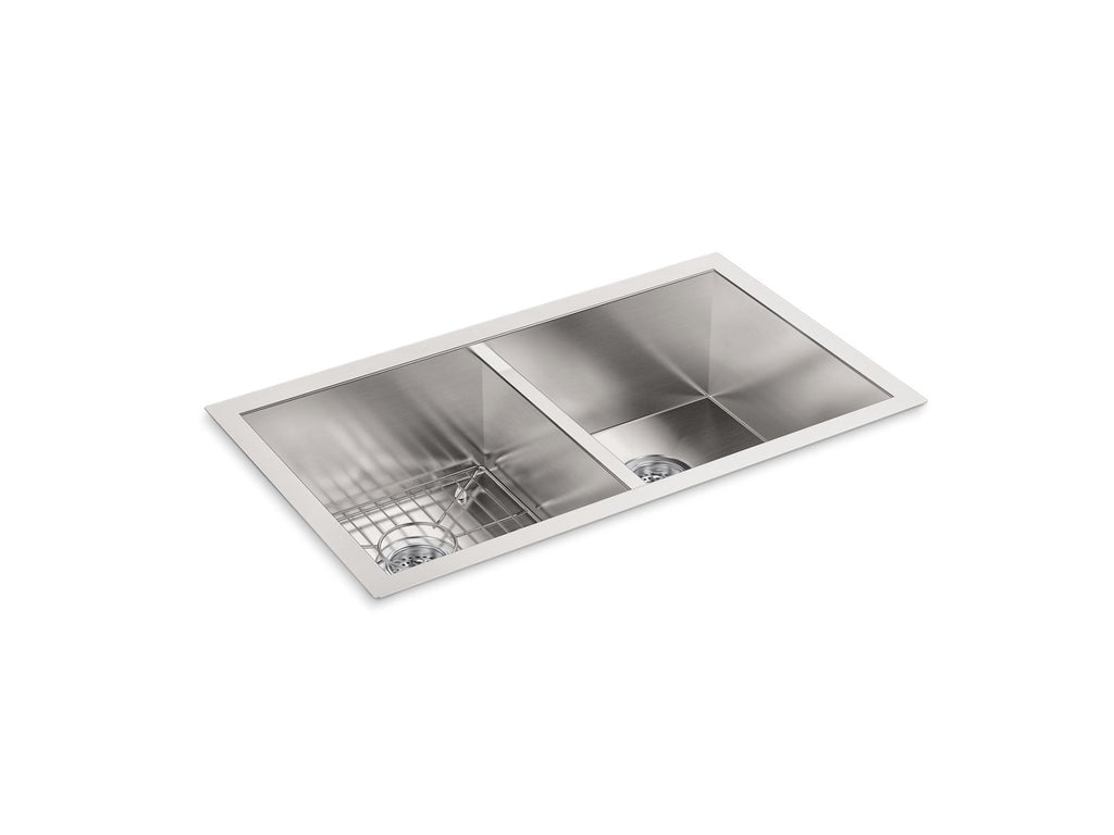 KOHLER K-3820-NA Vault 32" Undermount Double-Bowl Kitchen Sink - Stainless Steel