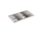 KOHLER K-3820-NA Vault 32" Undermount Double-Bowl Kitchen Sink - Stainless Steel