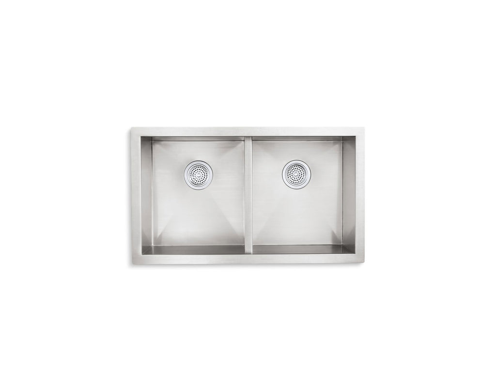 KOHLER K-3820-NA Vault 32" Undermount Double-Bowl Kitchen Sink - Stainless Steel