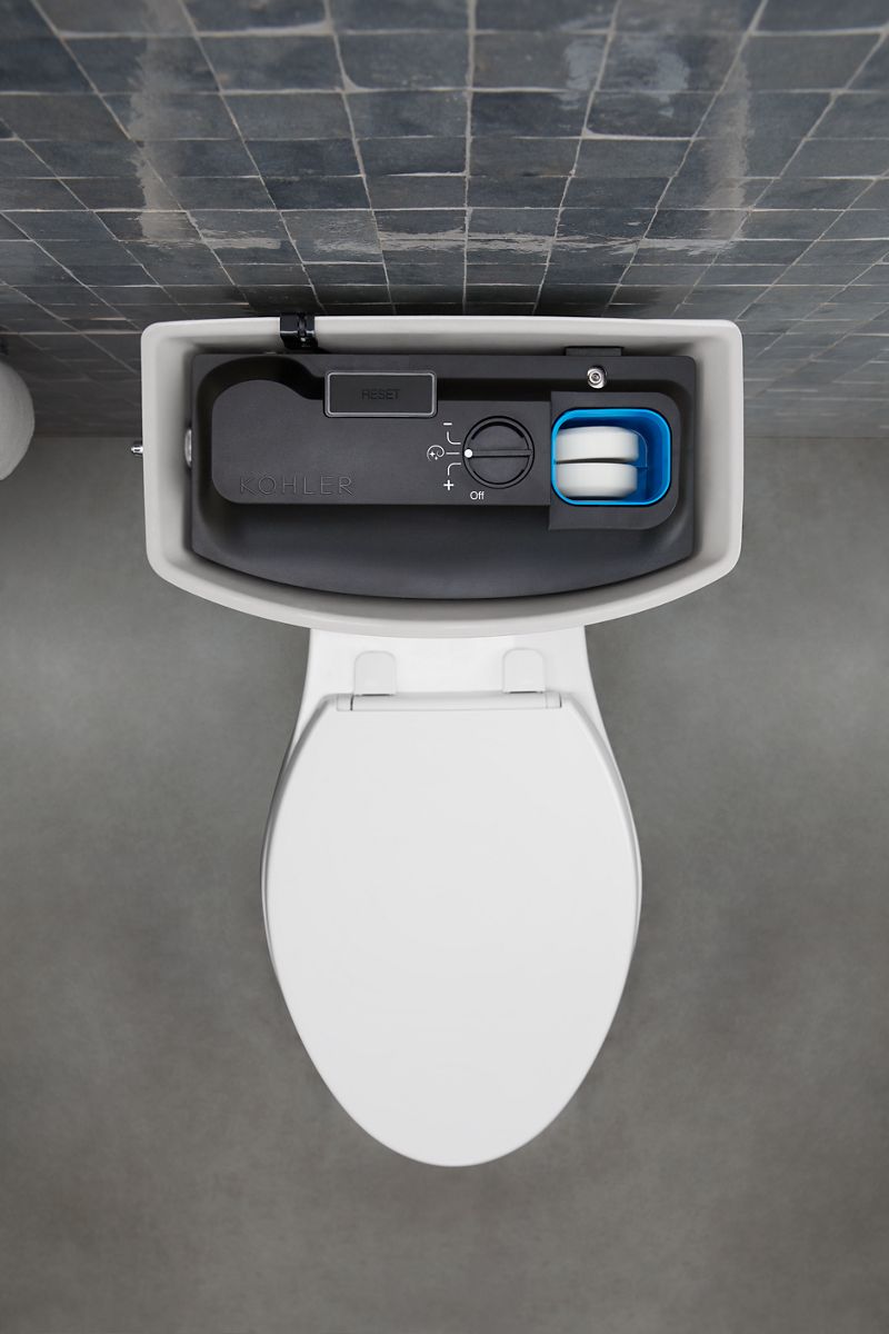 KOHLER K-5709-0 Corbelle Continuousclean Xt Two-Piece Elongated Toilet With Skirted Trapway, 1.28 Gpf - White