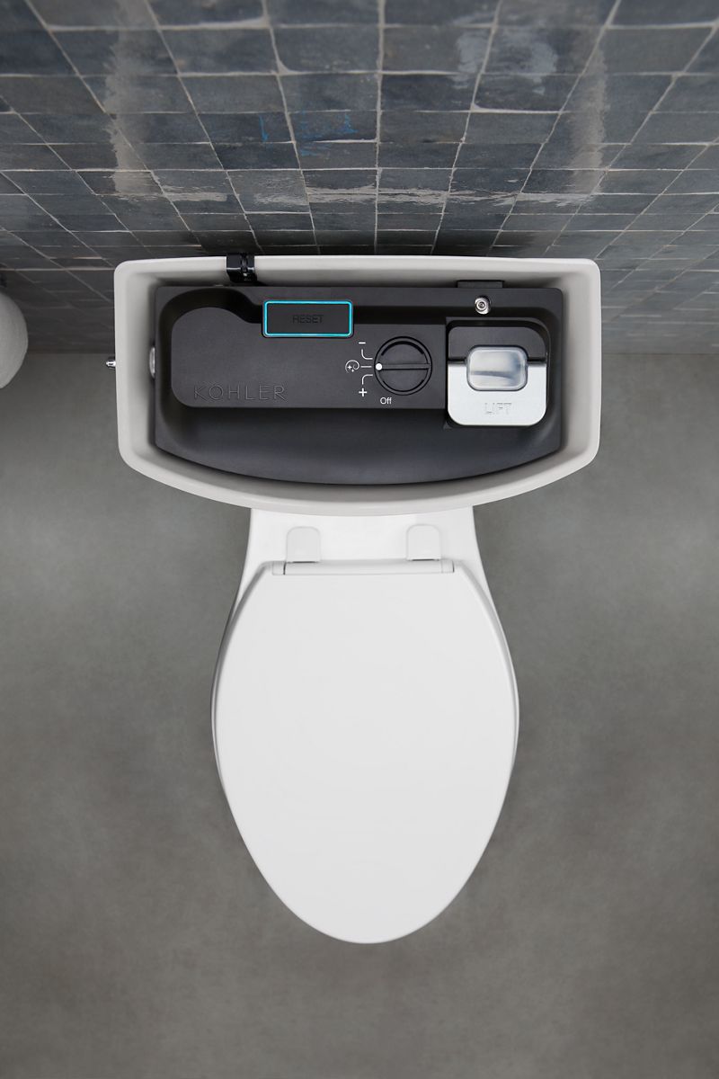 KOHLER K-5709-0 Corbelle Continuousclean Xt Two-Piece Elongated Toilet With Skirted Trapway, 1.28 Gpf - White